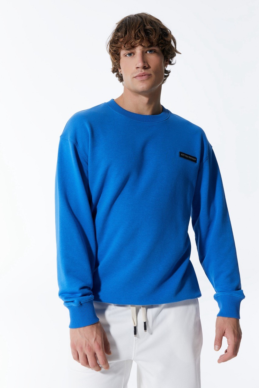 Basic Herren Blau Sweatshirt