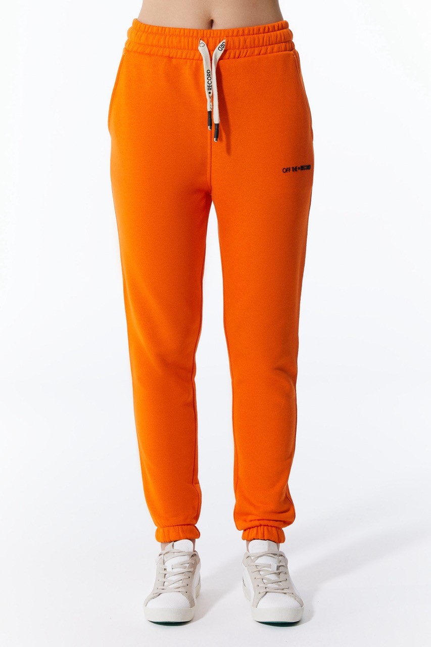 Slim Fit Damen Jogger Modell Jogginghose Orange