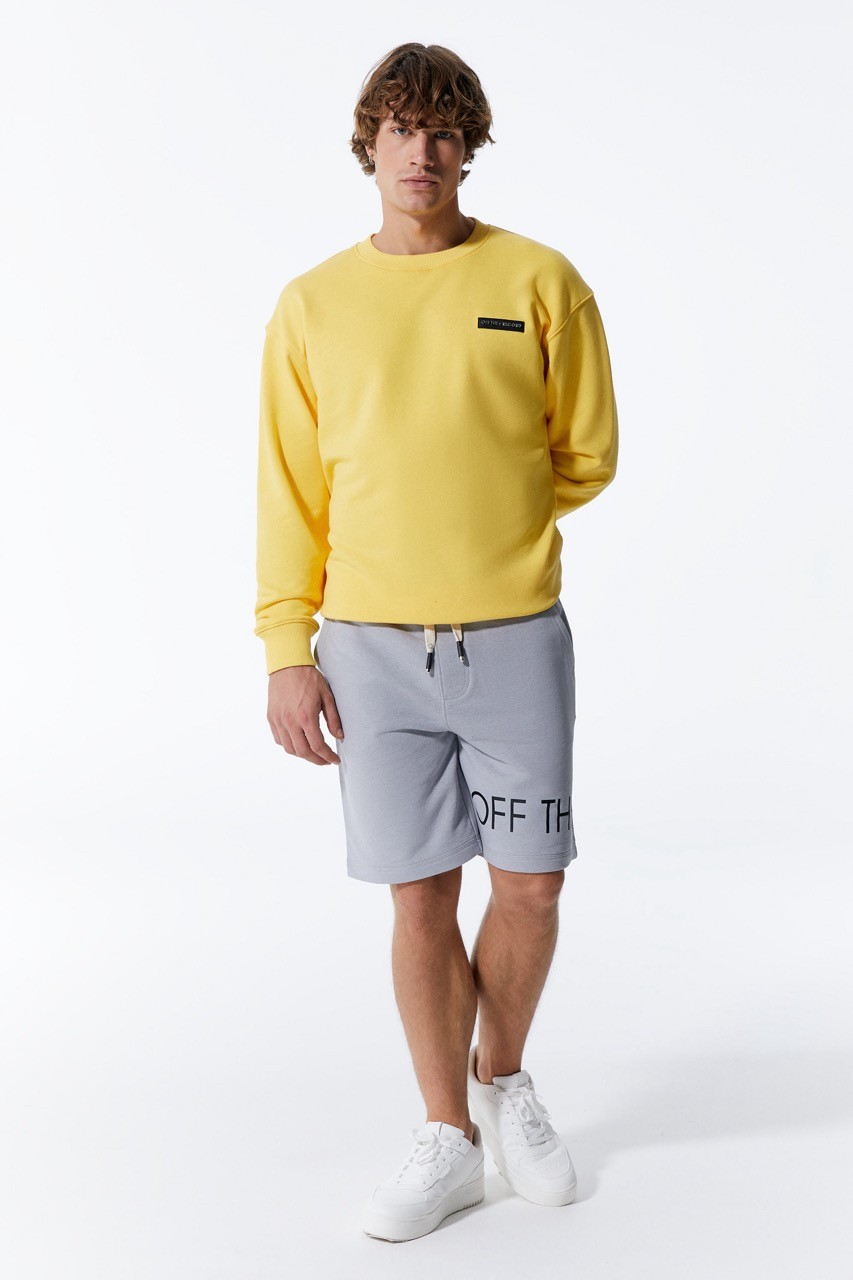 Basic Männer Gelbes Sweatshirt