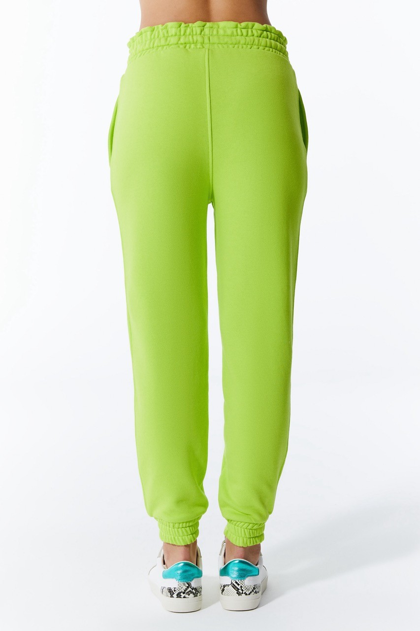 Grüne Jogger-Modell mit hoher Taille Damen-Sweatpants