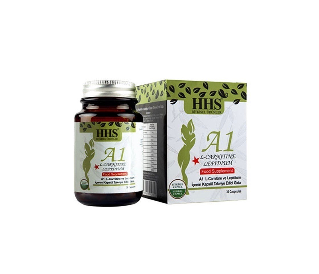 HHS A1 L-Carnitin Lepidium Pflanzliche Kapseln 30 Stück – 2er Set