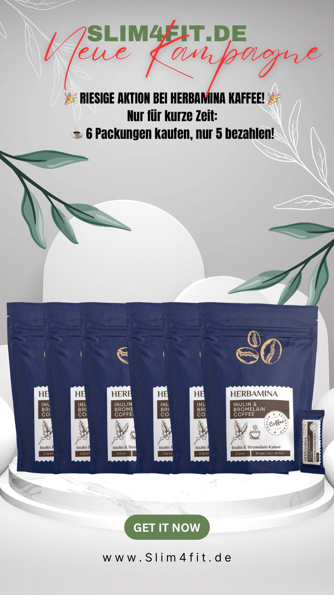 HERBAMINA KAFFEE -6 Packungen kaufen, nur 5 bezahlen!