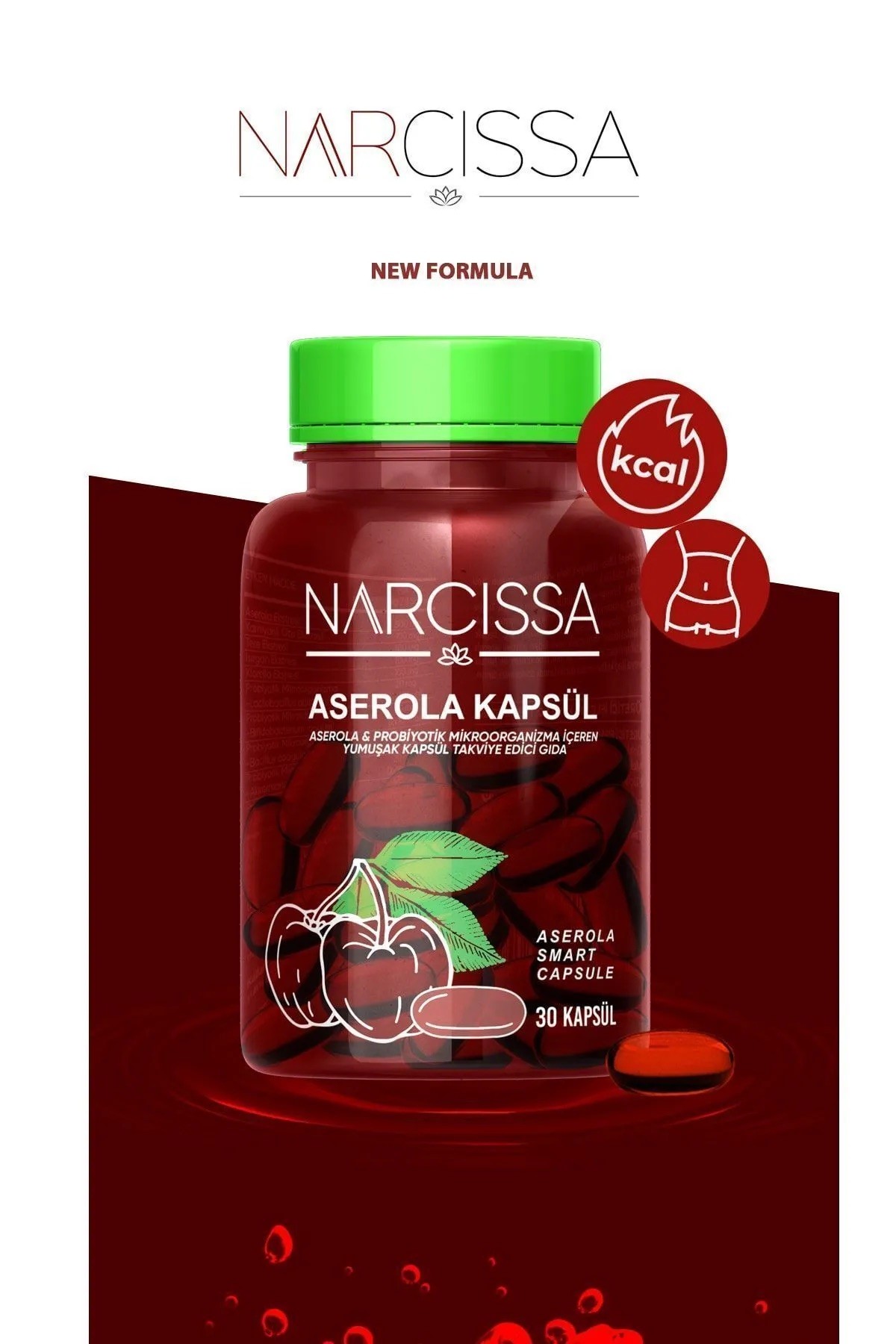 Narcissa 3er Set – Acerola Kapseln & Probiotische Mikroorganismen für Immunsystem & Darm