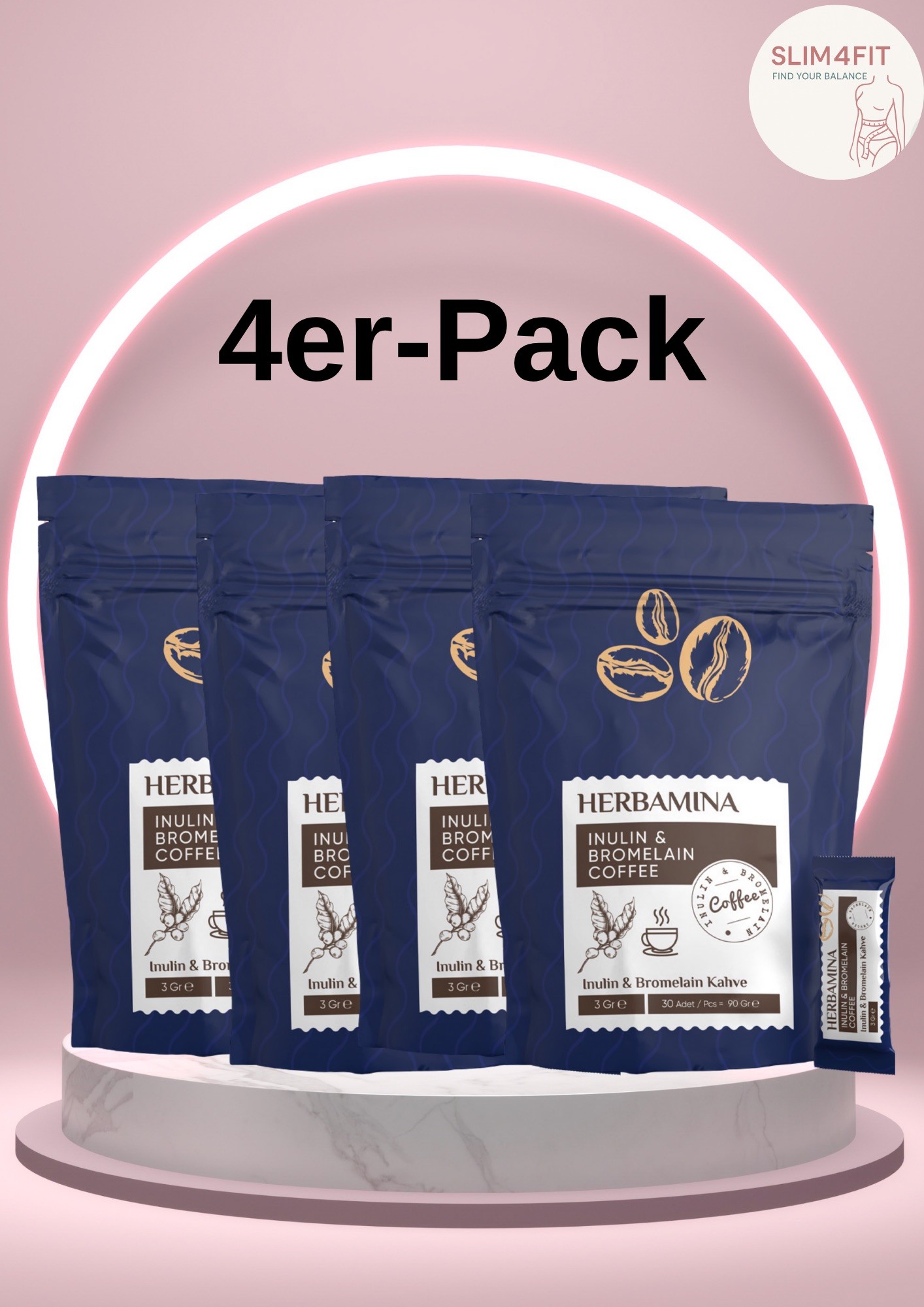 Herbamina Schlankheitskaffee – 4er-Pack