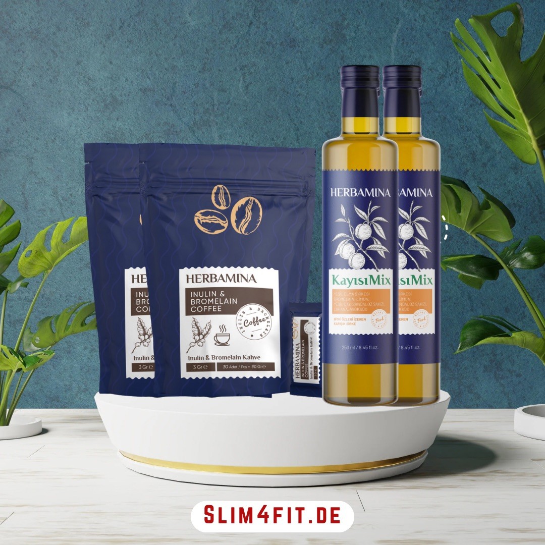 Herbamina Kaffee & Aprikosen-Mix Doppelpack – Natürlich abnehmen mit Geschmack