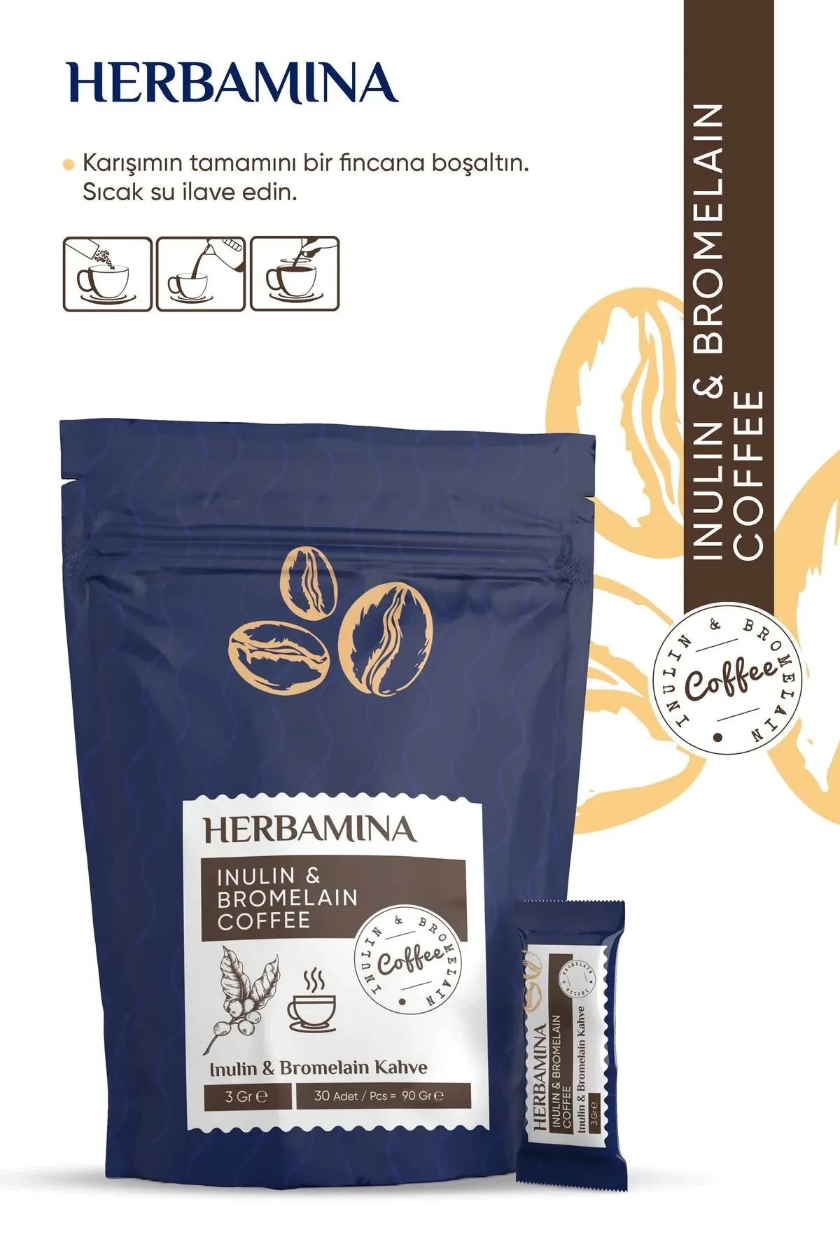 Herbamina Kaffee – Detox -3 Stück | Entgiften & Wohlfühlen mit Kräuterkaffee