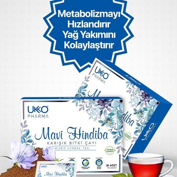 Feridun Kunak Blauer Chicorée Detox-Tee – 2er Set für 60 Tage natürliche Reinigung
