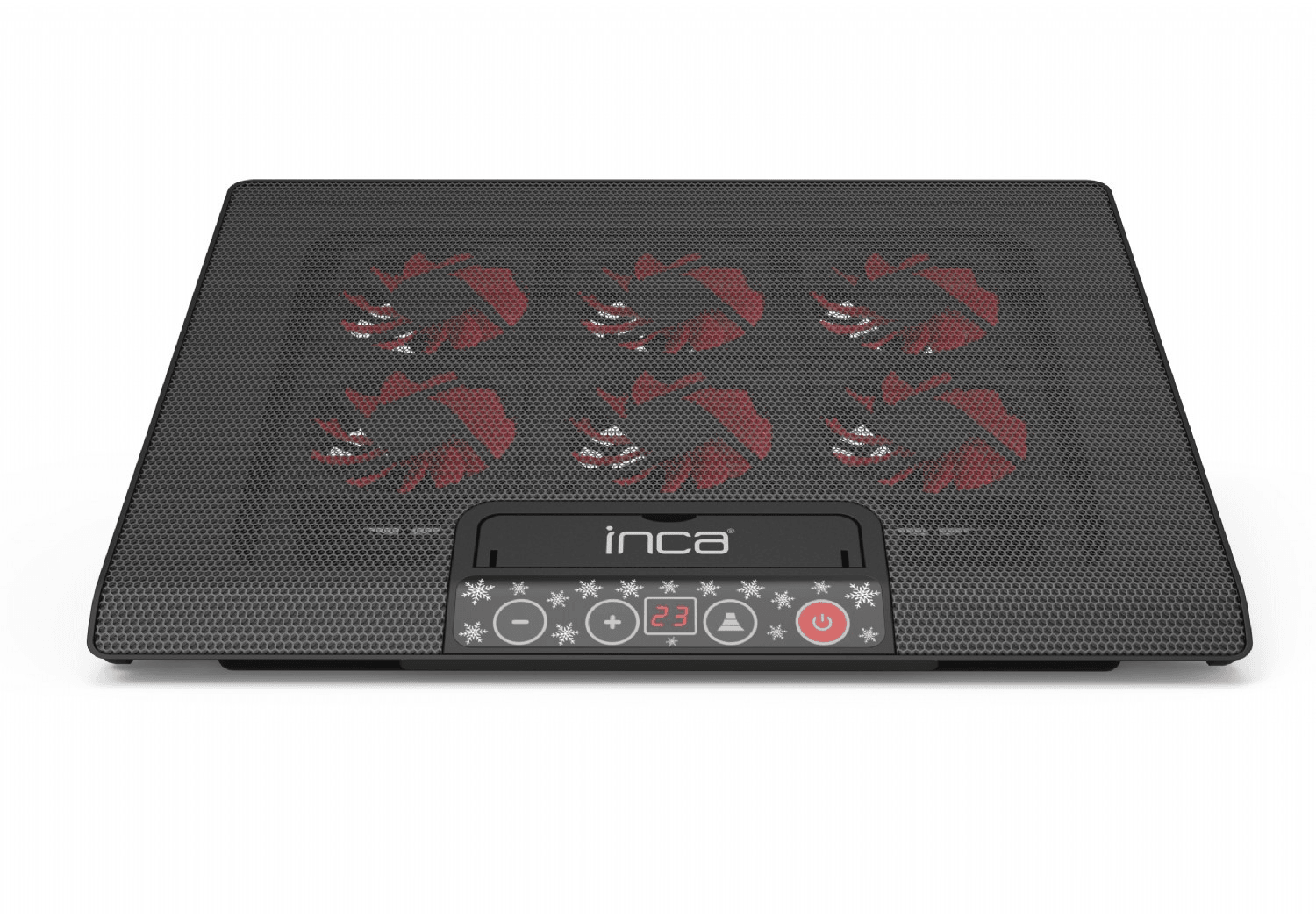 INCA INC-601GMS 6X VENTILATOR, KONTROLNA TABLA, 2X USB, 6-STAGE GAMING DESKTOP RAČUNAR COOLER 7"-17"