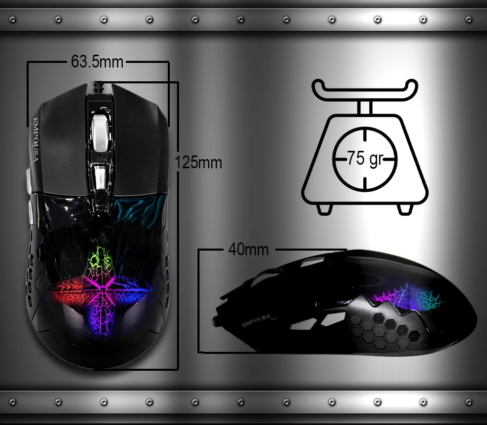 INCA IMG-355G EMPOUSA 3D RGB LED 7200 DPI MAKRO TASTERİ PRİLAGOĐENİ MİŠ ZA İGRE