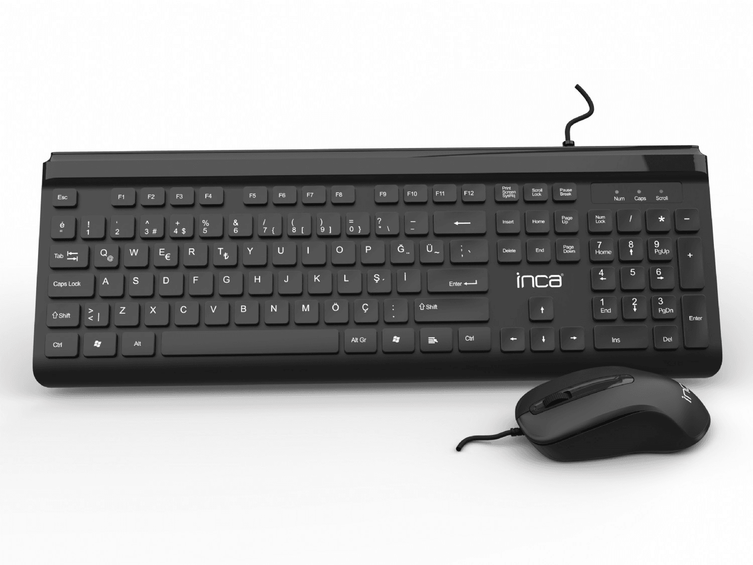 INCA INC-377 ŽIČANI SLIM ČOKOLADNI DIZAJN ZA SET TASTATURE I MIŠA