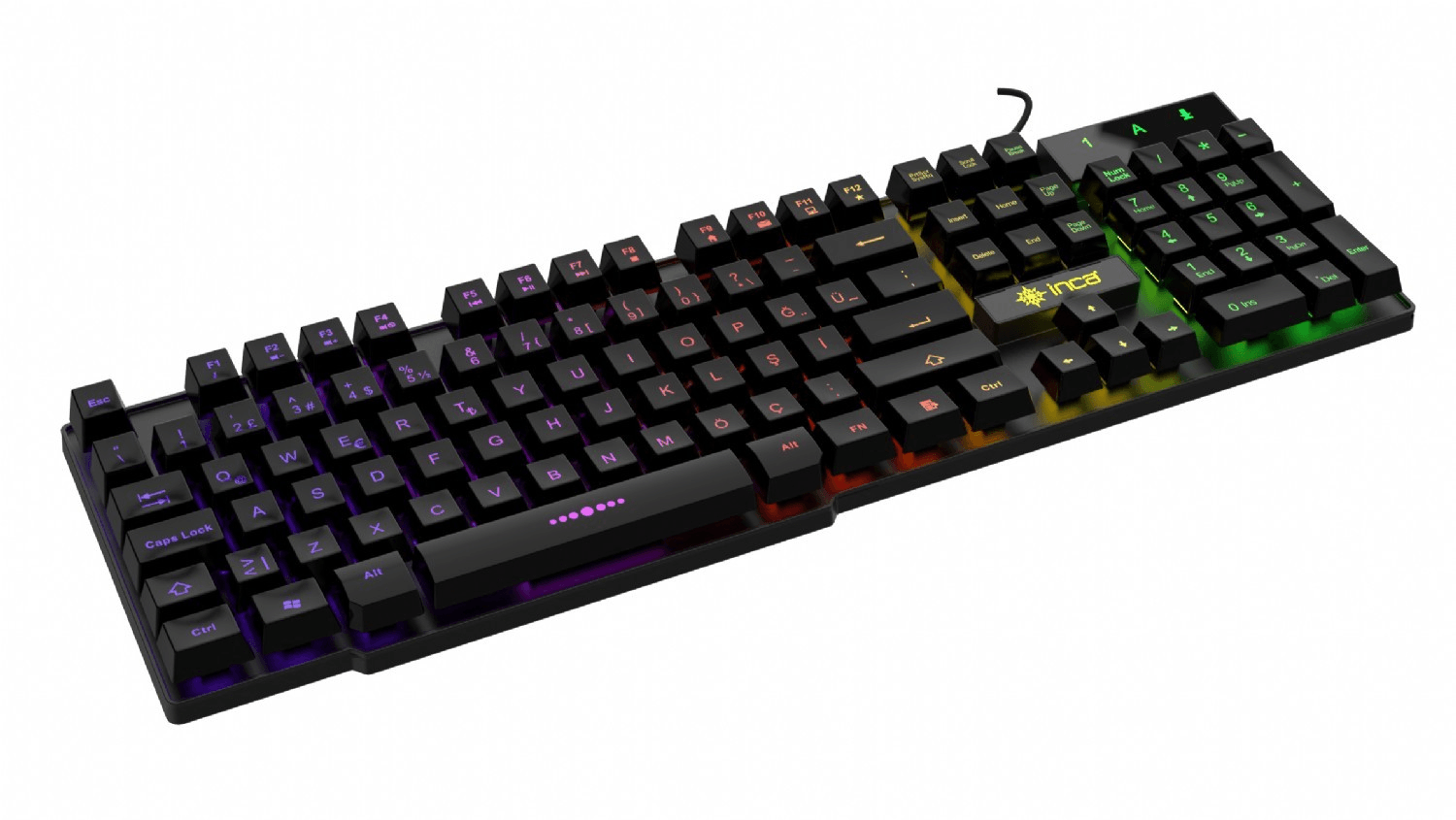 INCA IKG-448 RAINBOW EFFECT GAMING KEYBOARD & MOUSE SET SA MEHANIČKIM OSJEĆAJEM