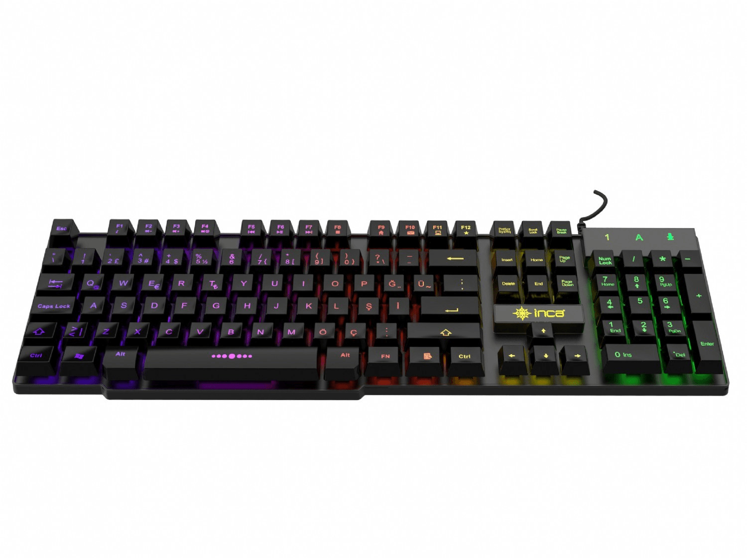 INCA IKG-448 RAINBOW EFFECT GAMING KEYBOARD & MOUSE SET SA MEHANIČKIM OSJEĆAJEM