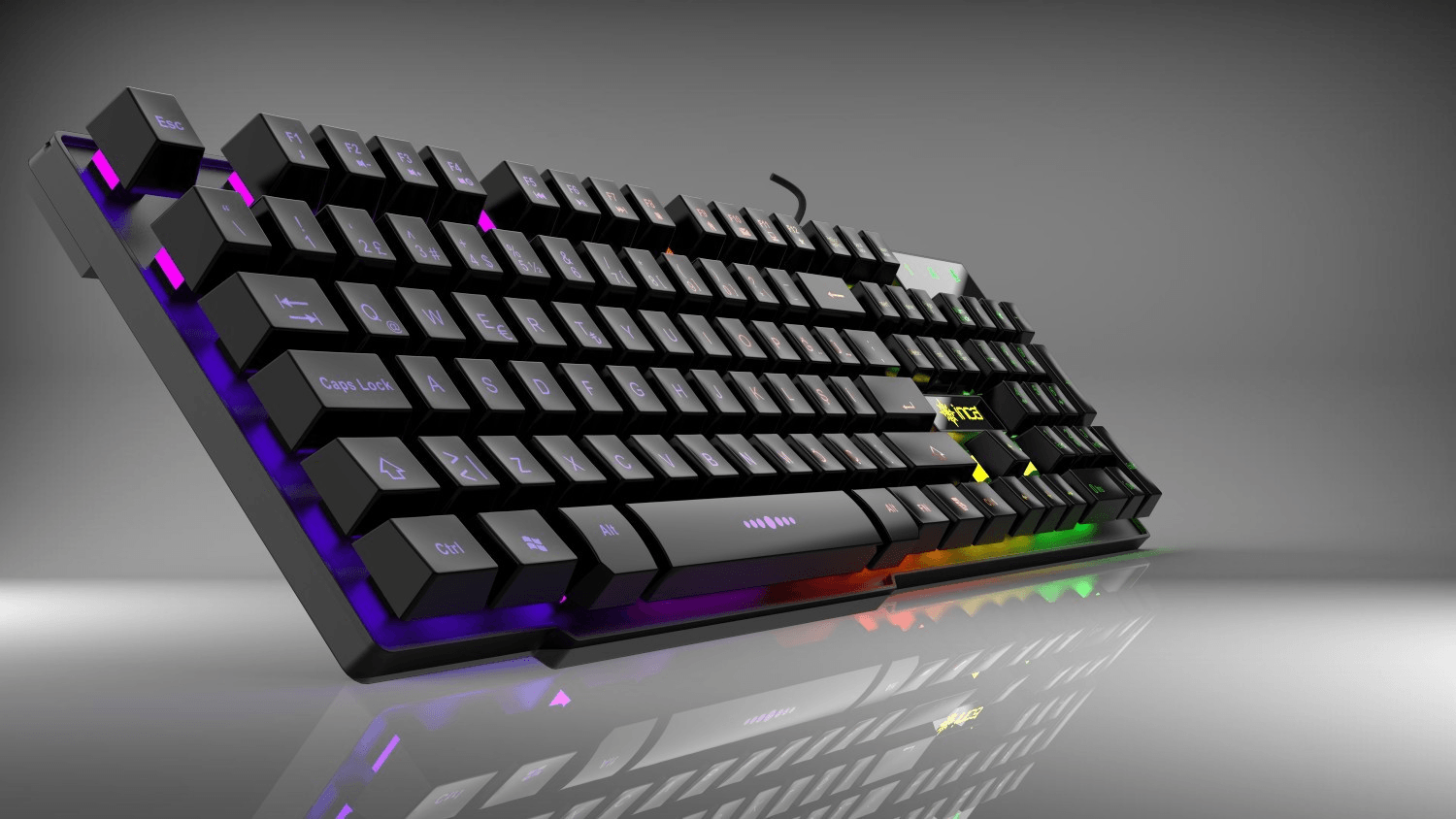 INCA IKG-448 RAINBOW EFFECT GAMING KEYBOARD & MOUSE SET SA MEHANIČKIM OSJEĆAJEM