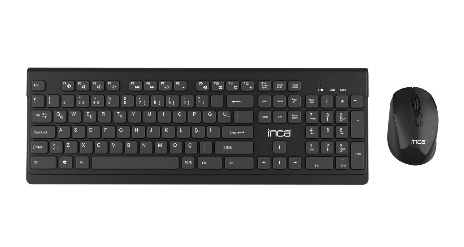 INCA IWS-519 WIRELESS MULTIMEDIA SLIM SCHOKOLADE DIZAJN TYPE-C TASTATURA I MAUS SET