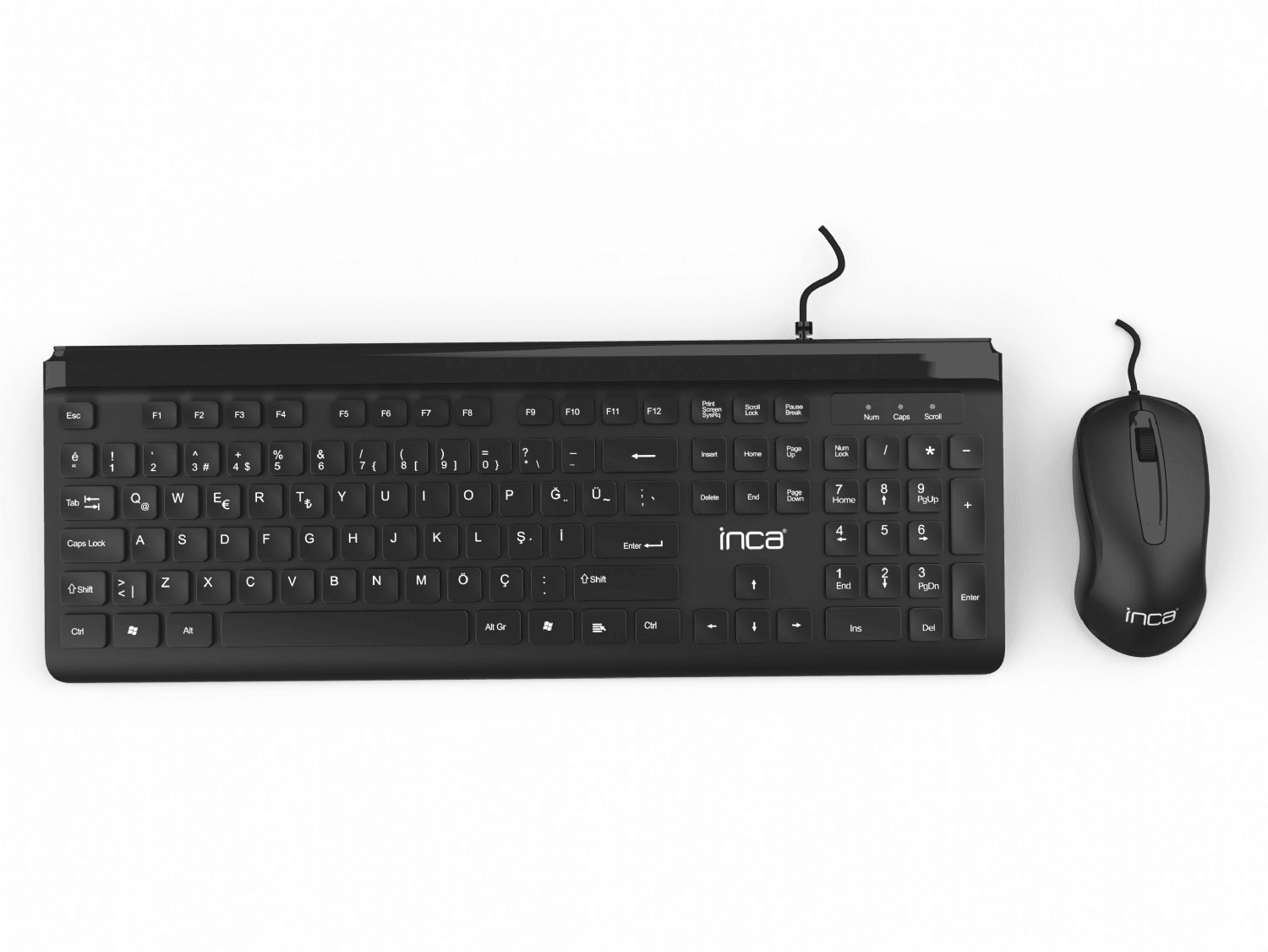 INCA INC-377 ŽIČANI SLIM ČOKOLADNI DIZAJN ZA SET TASTATURE I MIŠA