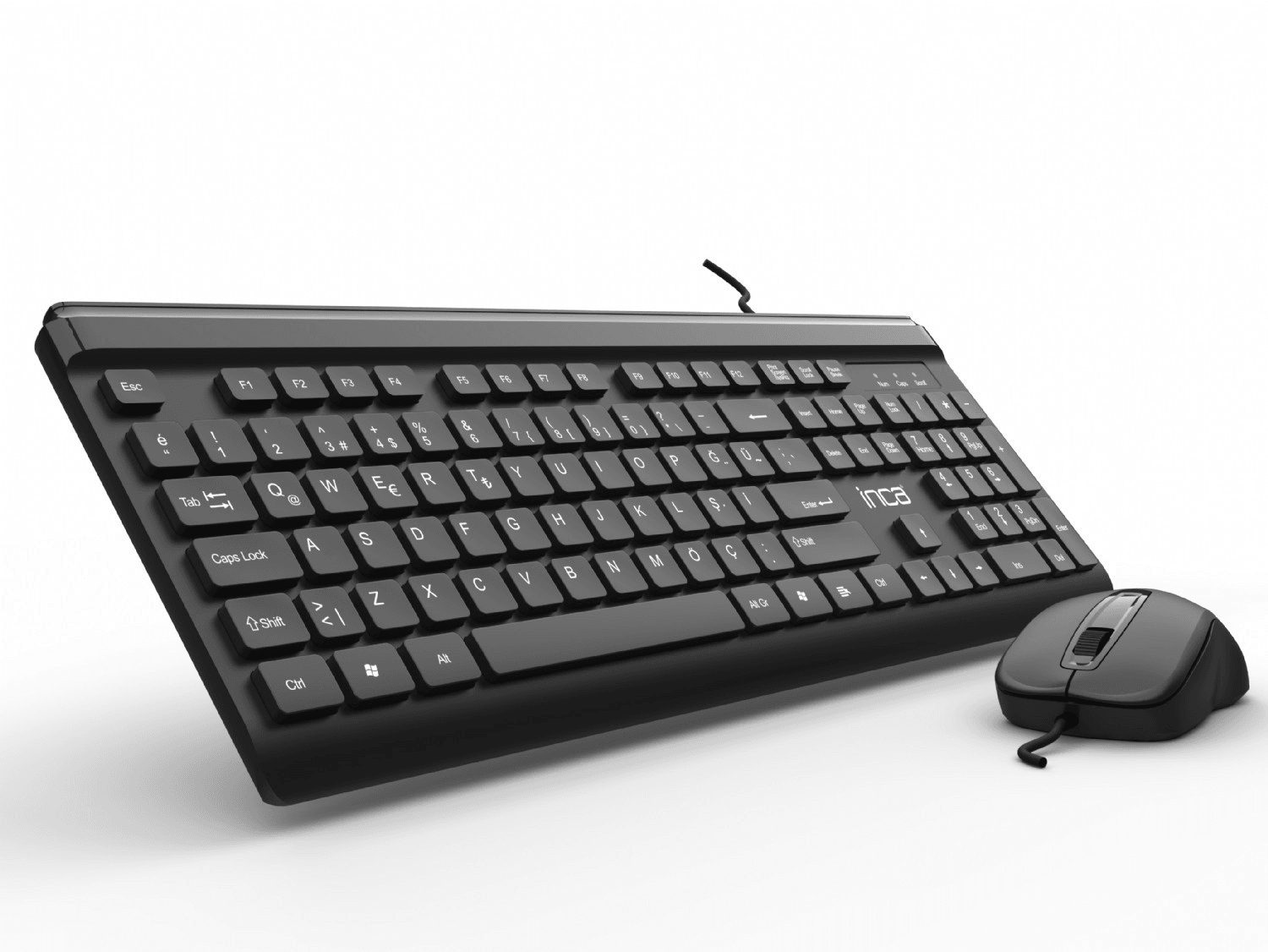 INCA INC-377 ŽIČANI SLIM ČOKOLADNI DIZAJN ZA SET TASTATURE I MIŠA