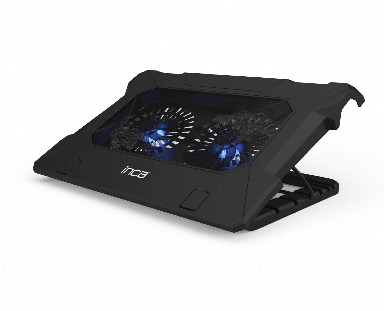 INCA INC-321RX ERGONOMSKI DVOSTRUKI VENTILATOR + STALAK+ TIHI HLADNJAK ZA NOTEBOOK SA GUMENOM CRNOM