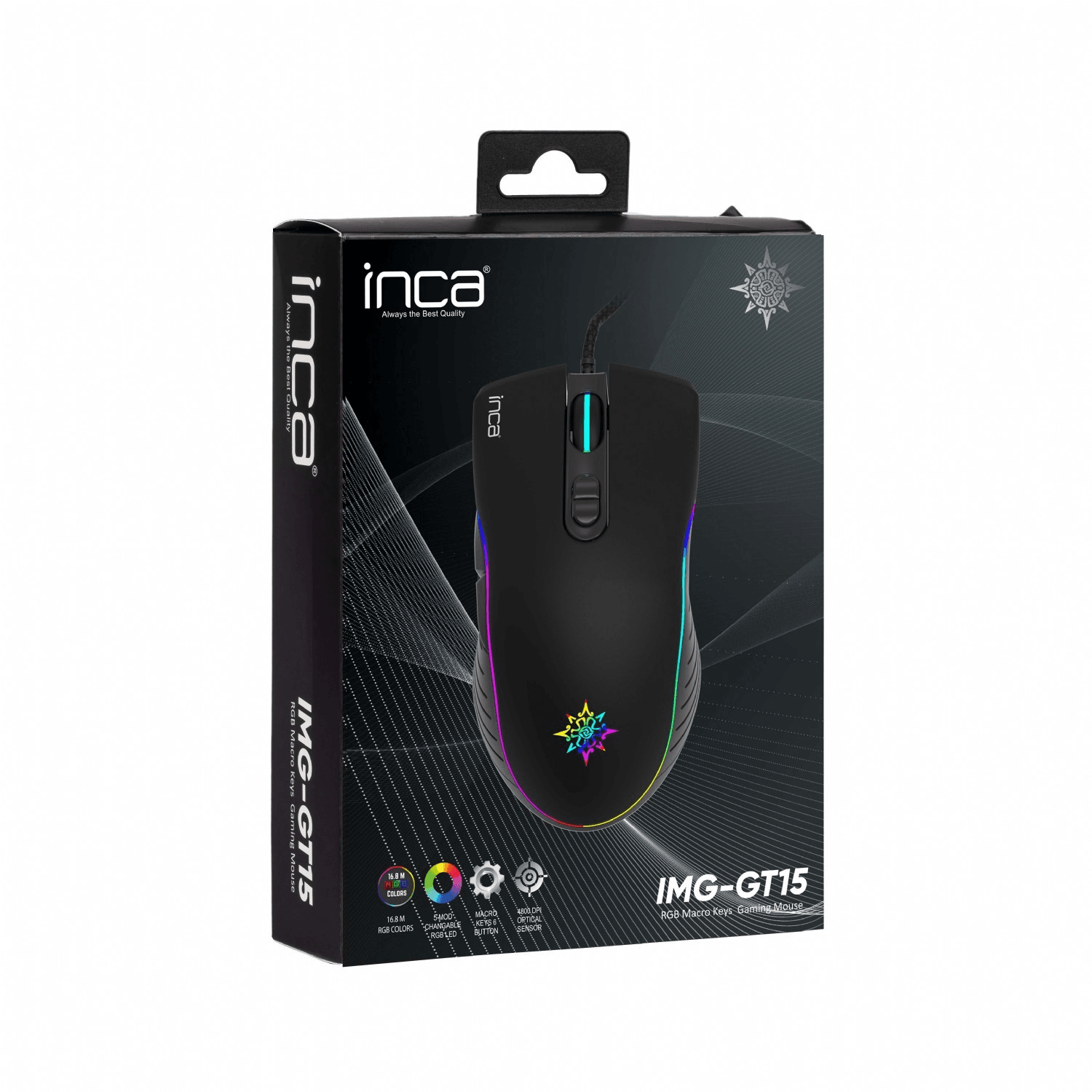 INCA IMG-GT15 PROFESIONALNI MIŠ ZA IGRE SA RGB MAKRO KLJUČEM