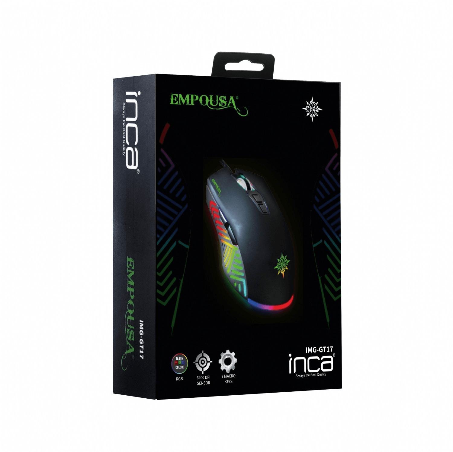 INCA IMG-GT17 RGB 6400 DPI MAKRO DUGMAD PROFESİONALNİ MİŠ ZA İGRE