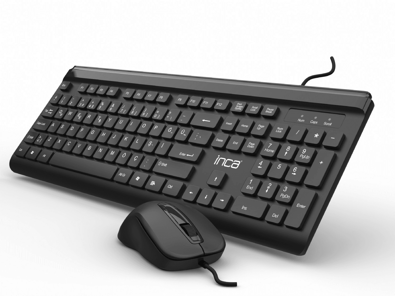 INCA INC-377 ŽIČANI SLIM ČOKOLADNI DIZAJN ZA SET TASTATURE I MIŠA