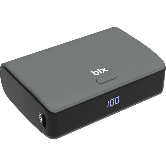 10000 MAH PD20W Type-C USB Dual Output Mini Powerbank With LED Indicator - GREY