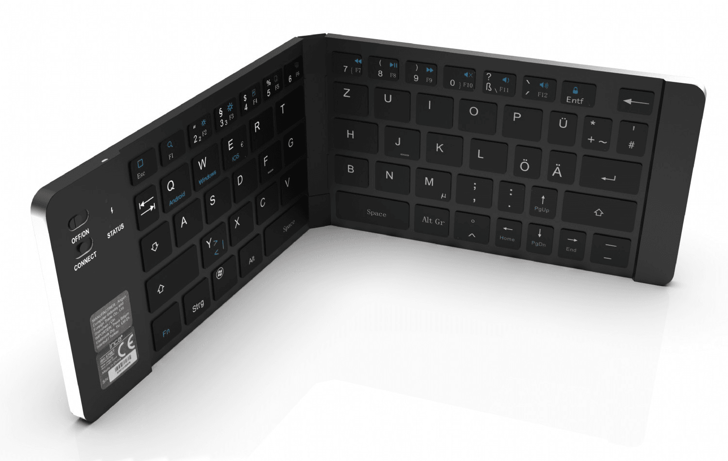 INCA IBK-579BT BLUETOOTH 3.0 PUNJIVA SKLOPIVA PAMETNA SREBRNA TASTATURA