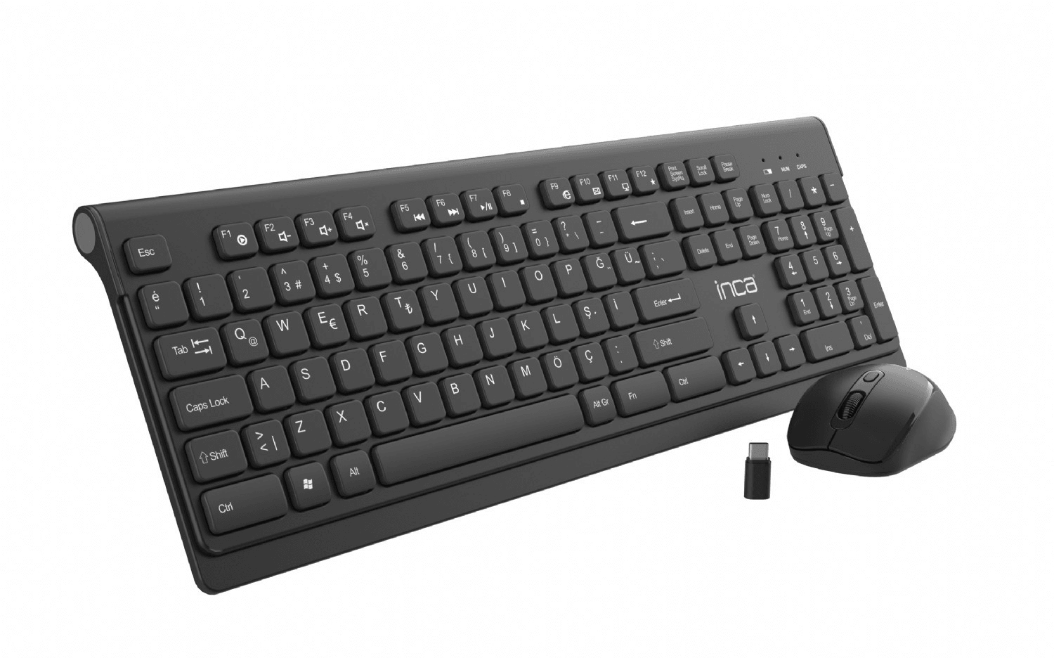 INCA IWS-519 WIRELESS MULTIMEDIA SLIM SCHOKOLADE DIZAJN TYPE-C TASTATURA I MAUS SET