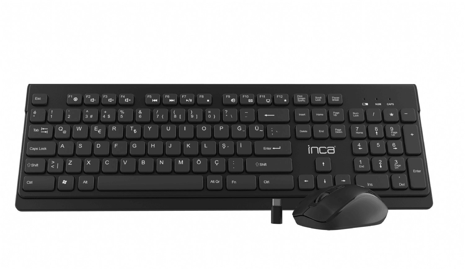 INCA IWS-519 WIRELESS MULTIMEDIA SLIM SCHOKOLADE DIZAJN TYPE-C TASTATURA I MAUS SET