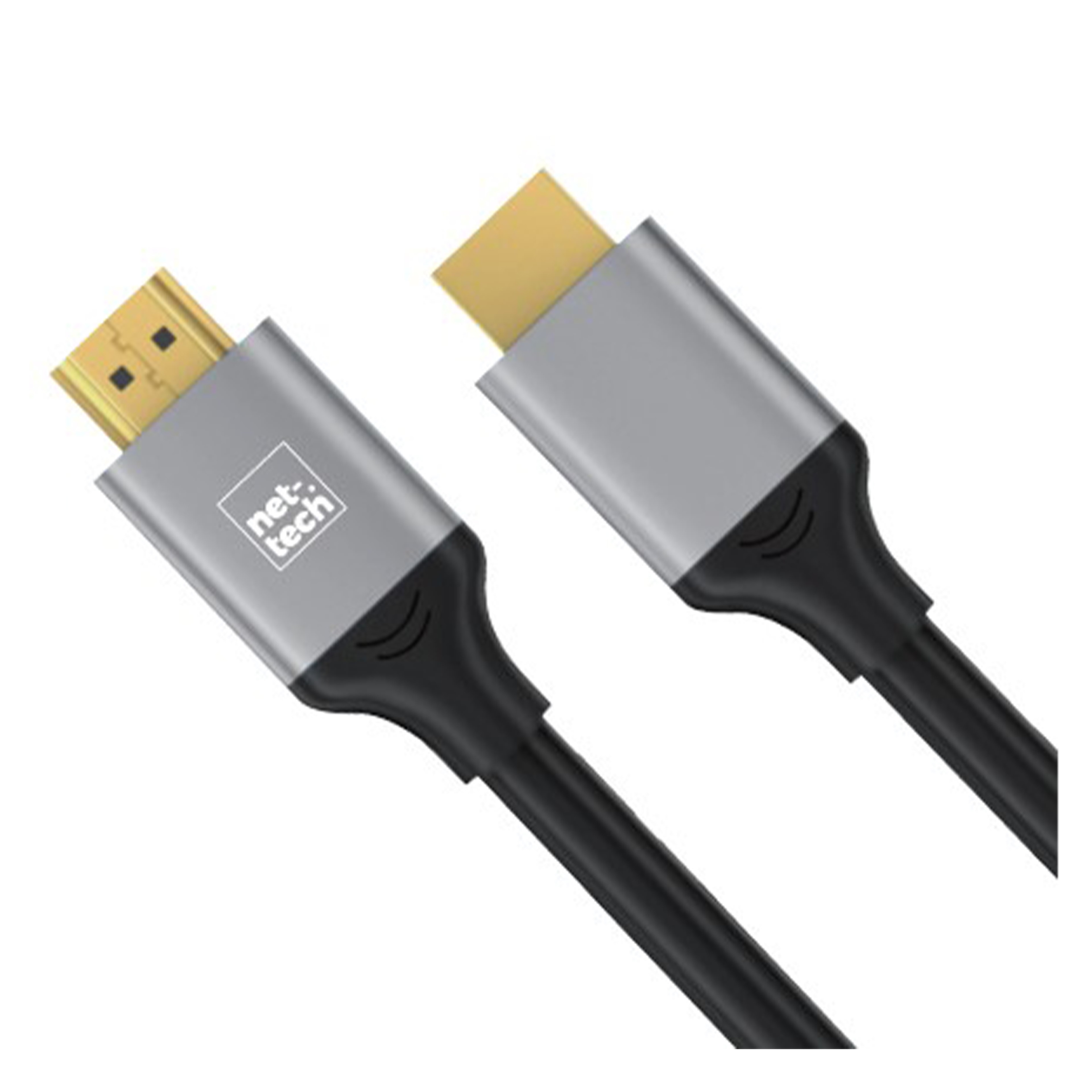 HDMI-Kabel (Schwarz) 4K Seilgeflecht 300 cm Nettech NT-HD02  - Schwarz