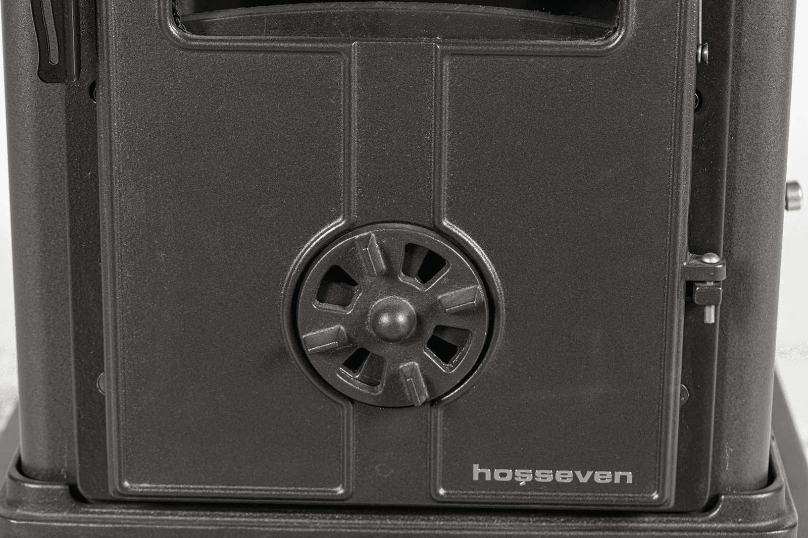 Hosseven 9005 Kaminofen, Schwedenofen, Holzofen, 6,4 kW, BImSchV Stufe 2 – Anthrazit, Weiß, Burgunderrot, Grün