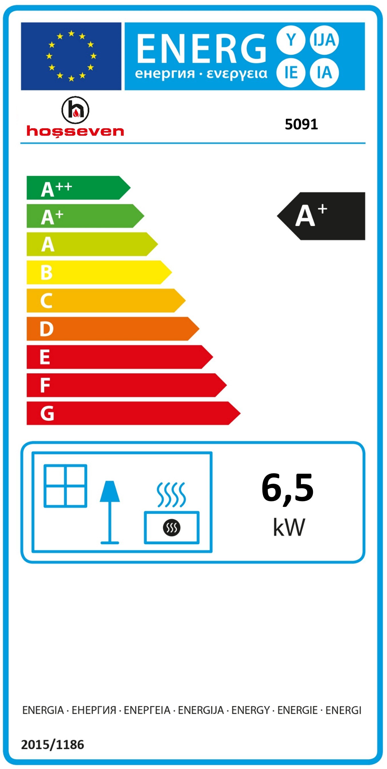 5091 Ofen - 6,5 kW Der Panorama Kaminofen mit Drei Sichtfenstern