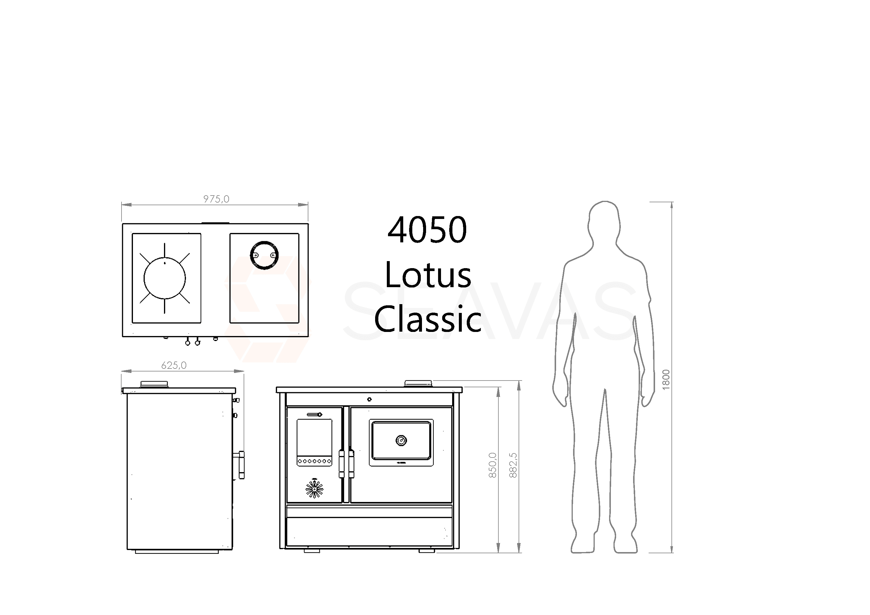 Hosseven 4050 Lotus Classic – Der 11,2 kW Leistungsstarke Küchenofen für Ihr Zuhause 