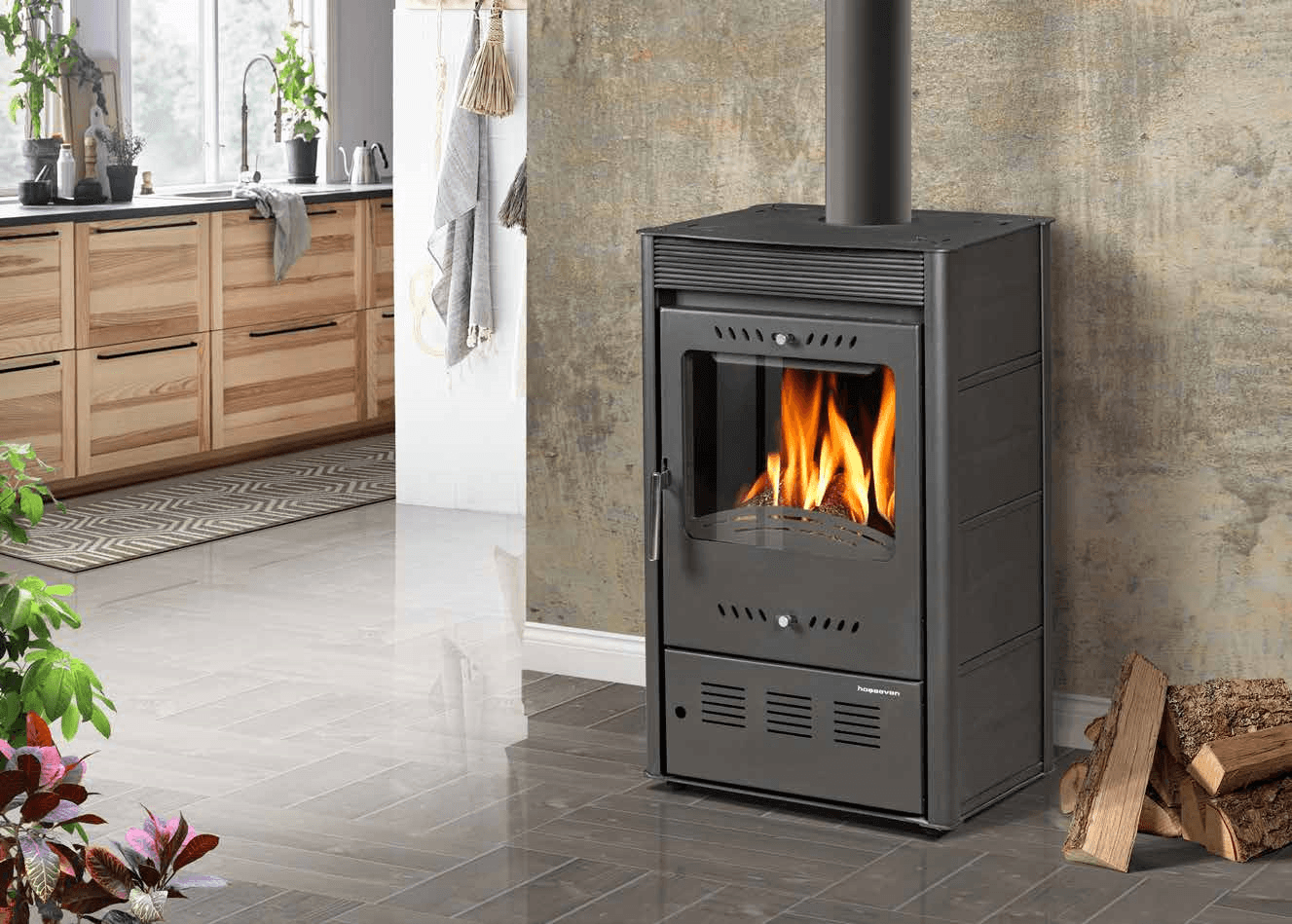 5060 Rose – 7,8 kW - Der Stilvolle und Effiziente Kaminofen