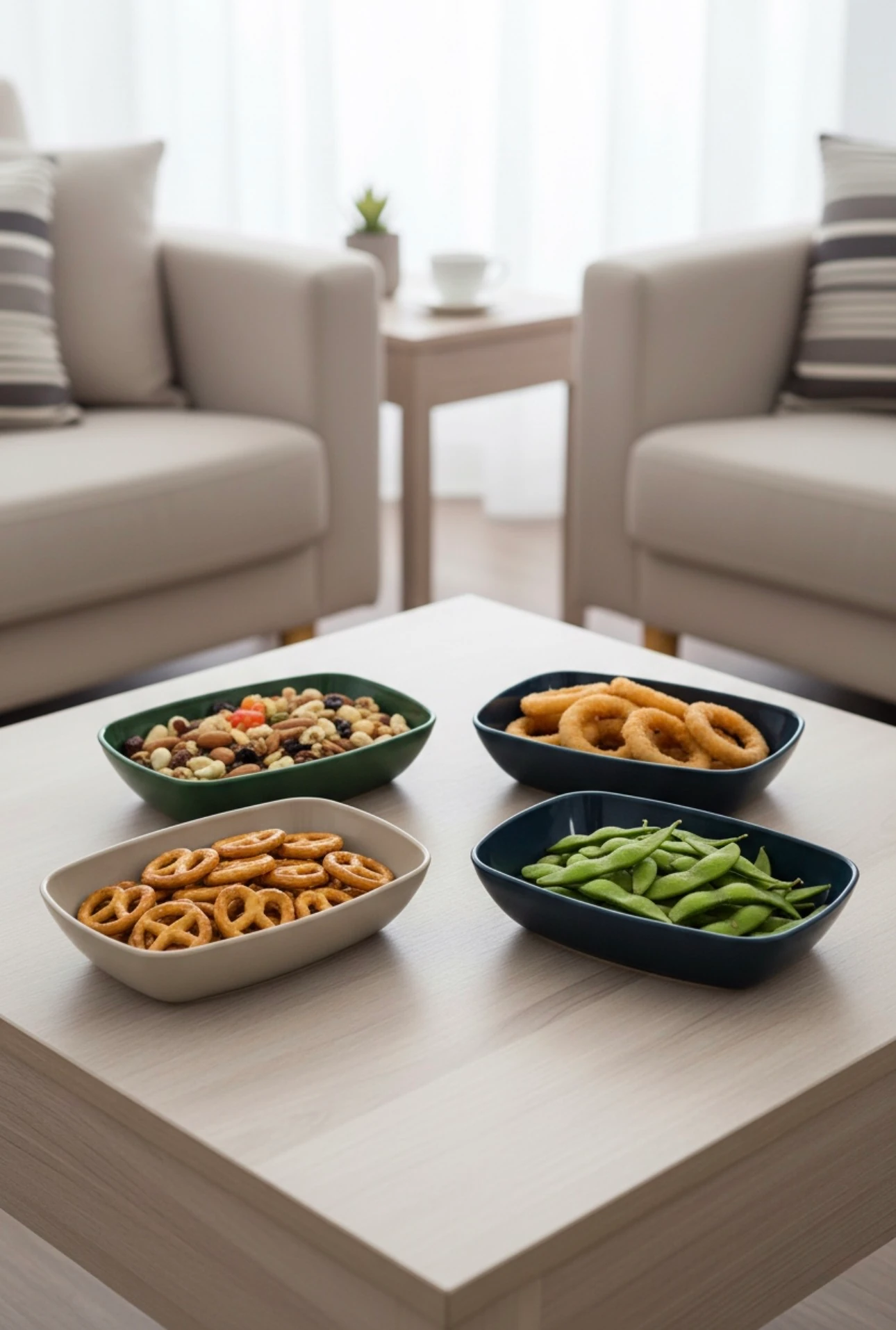 Bol Pătrat, 18 cm (4 Buc) - Mix