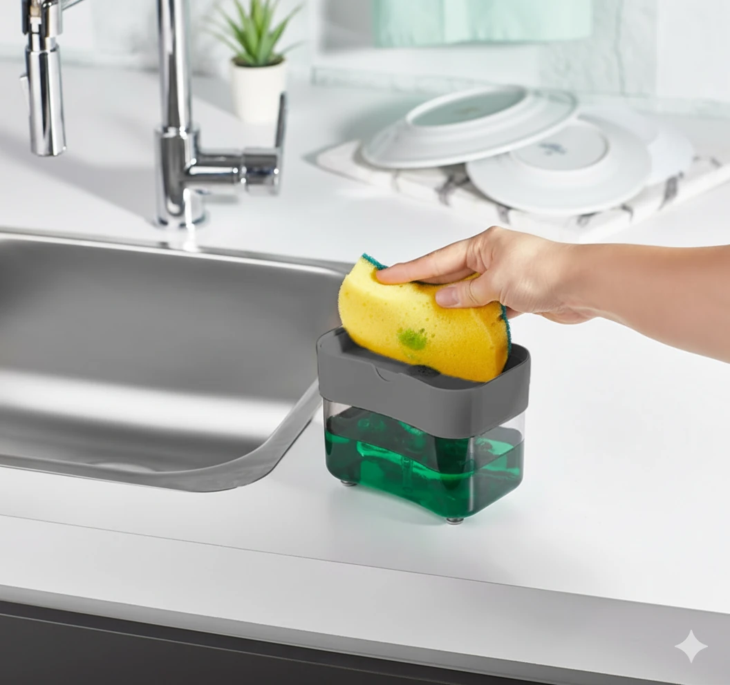 SB-764 Dozator de Săpun cu Compartiment pentru Burete - 24 Buc.