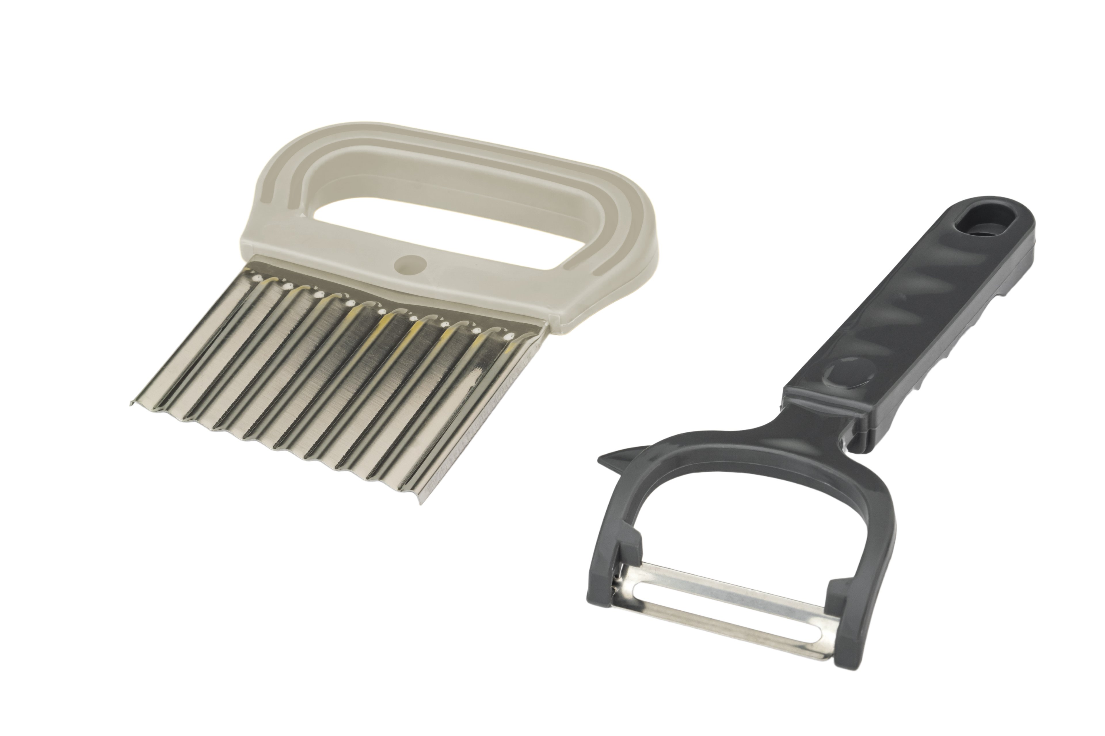 Set Tăietor Cipsuri & Curățător - Antracit+Crem