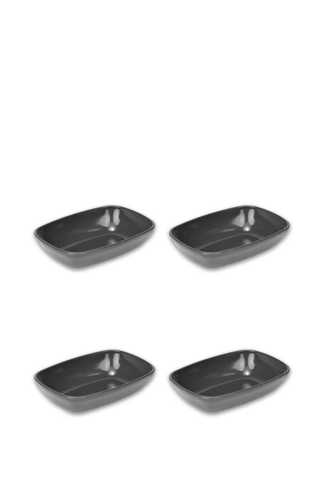 Bol Pătrat, 14 cm (4 Buc) - Antracit