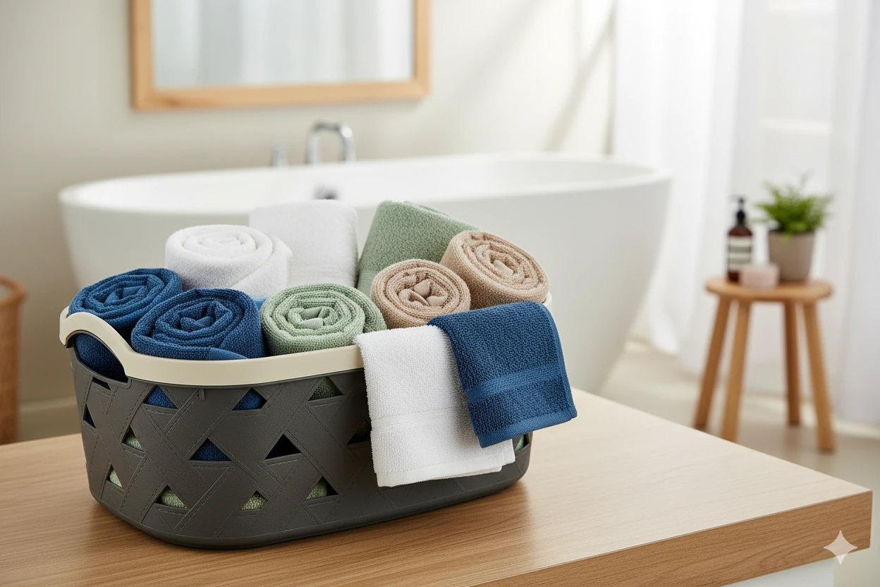 Coș cu Model de Piele LEATHER, 16,7 L - Antracit