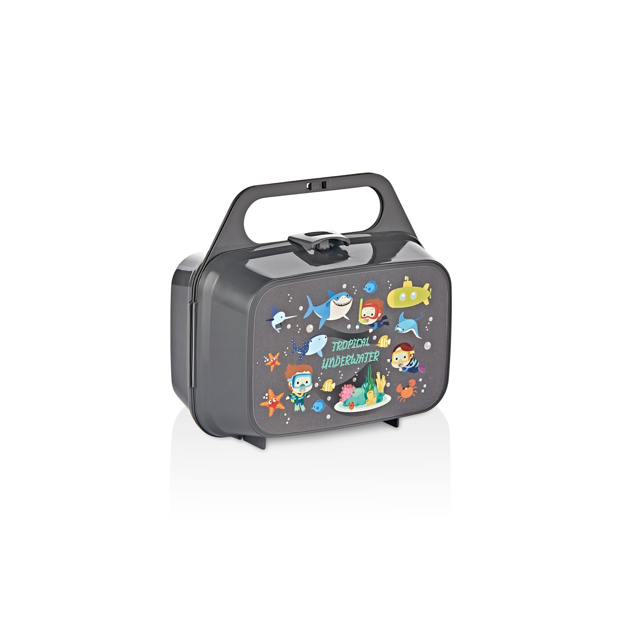 Cutie cu maner pentru Prânz CARRY & EAT - Antracit
