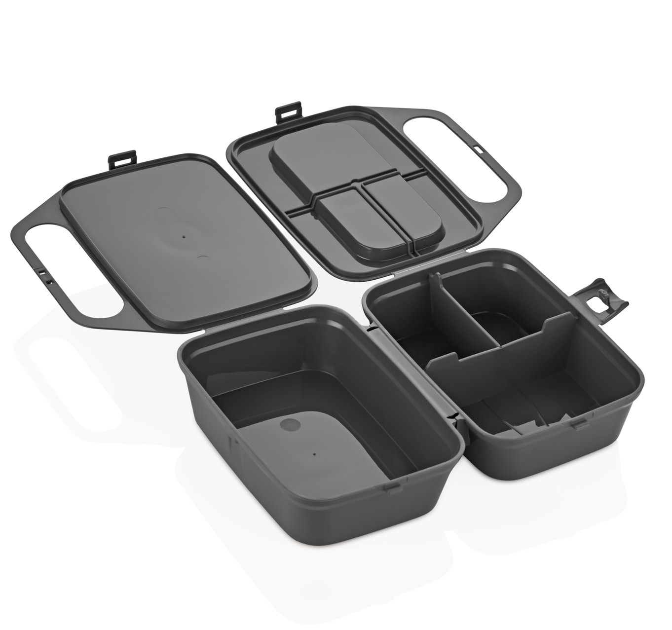Cutie cu maner pentru Prânz CARRY & EAT - Antracit