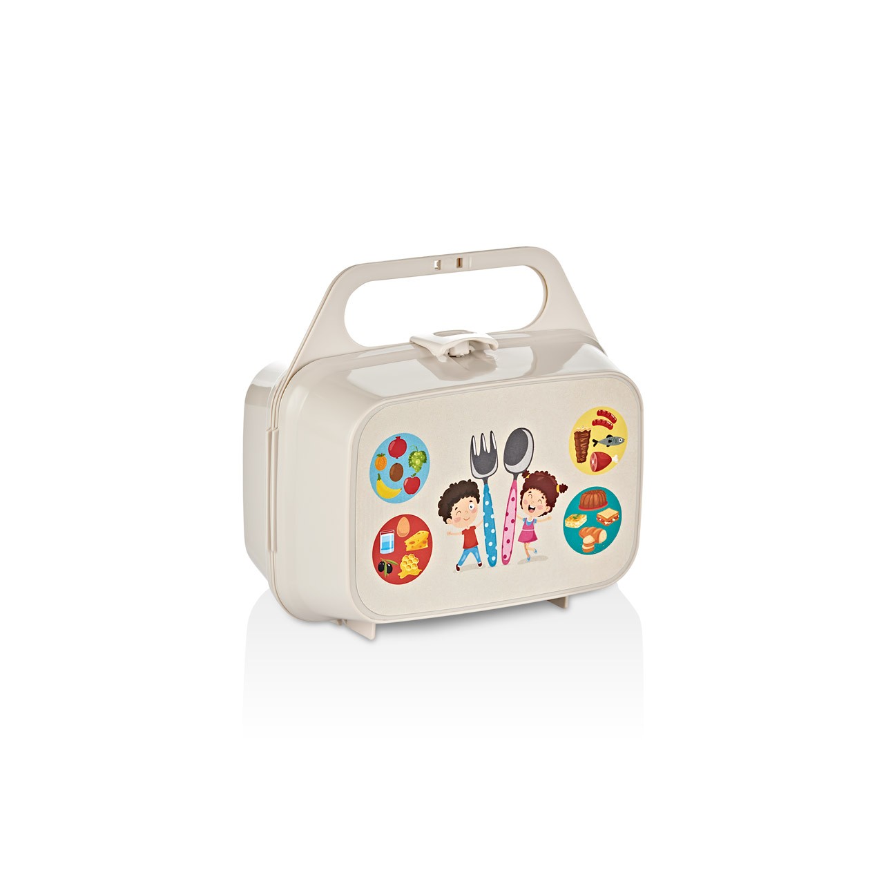 Cutie cu maner pentru Prânz CARRY & EAT - Bej
