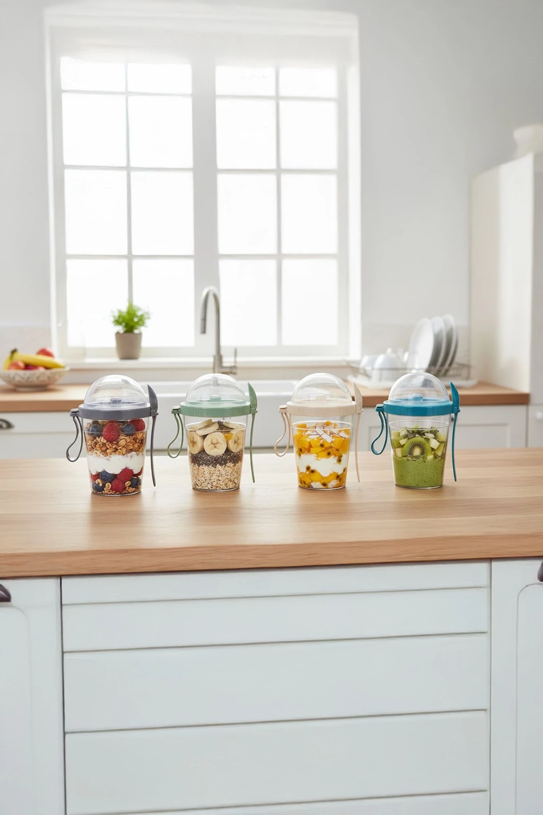 Recipient Granola pentru Musli, 600 ml (4 Buc) - Mix