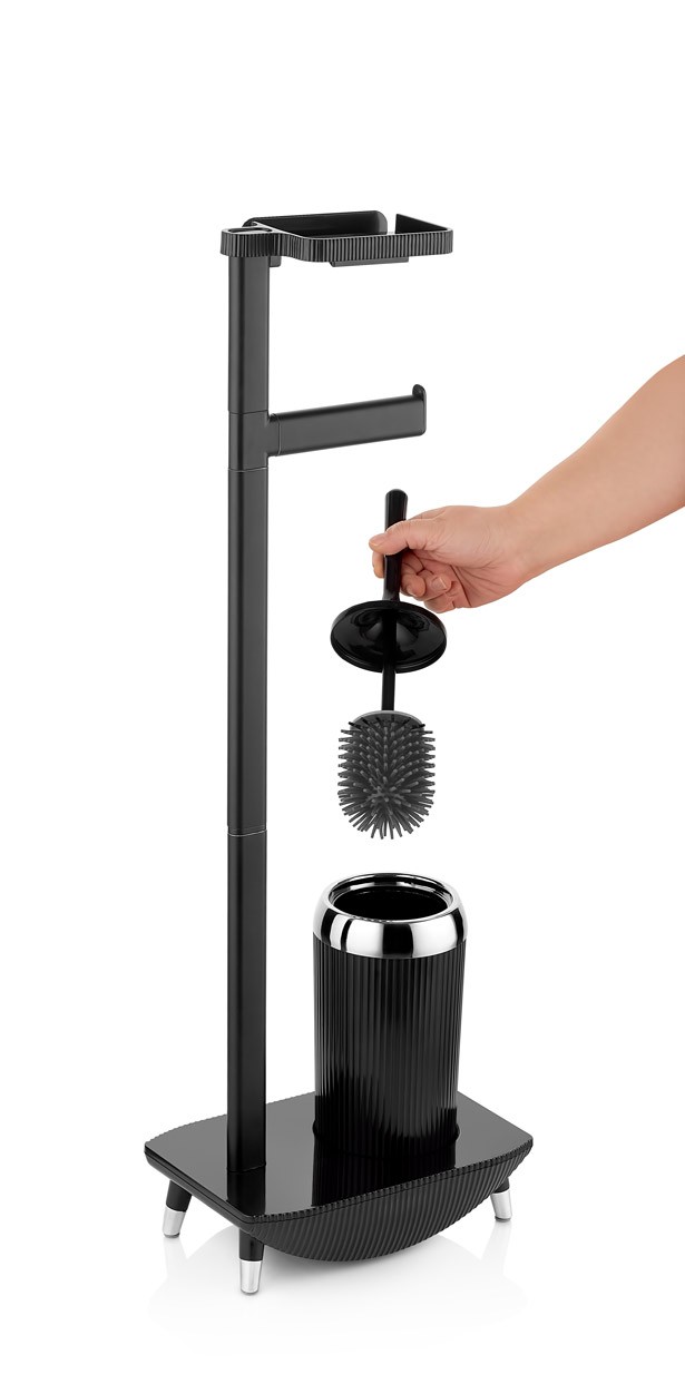 Set de Toaletă cu Perie - Negru