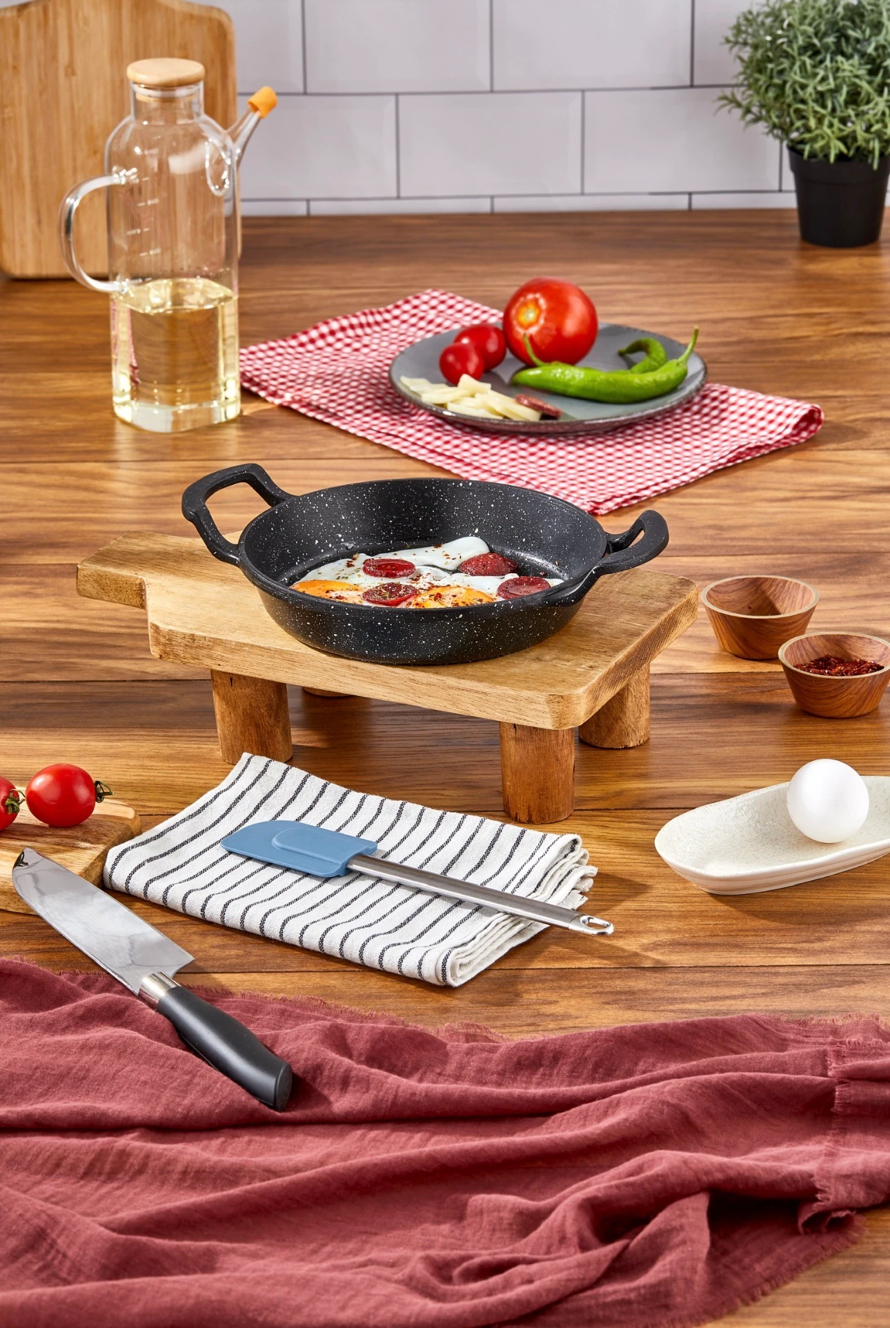 CAZORIA Tigaie cu manere 22 cm - Negru