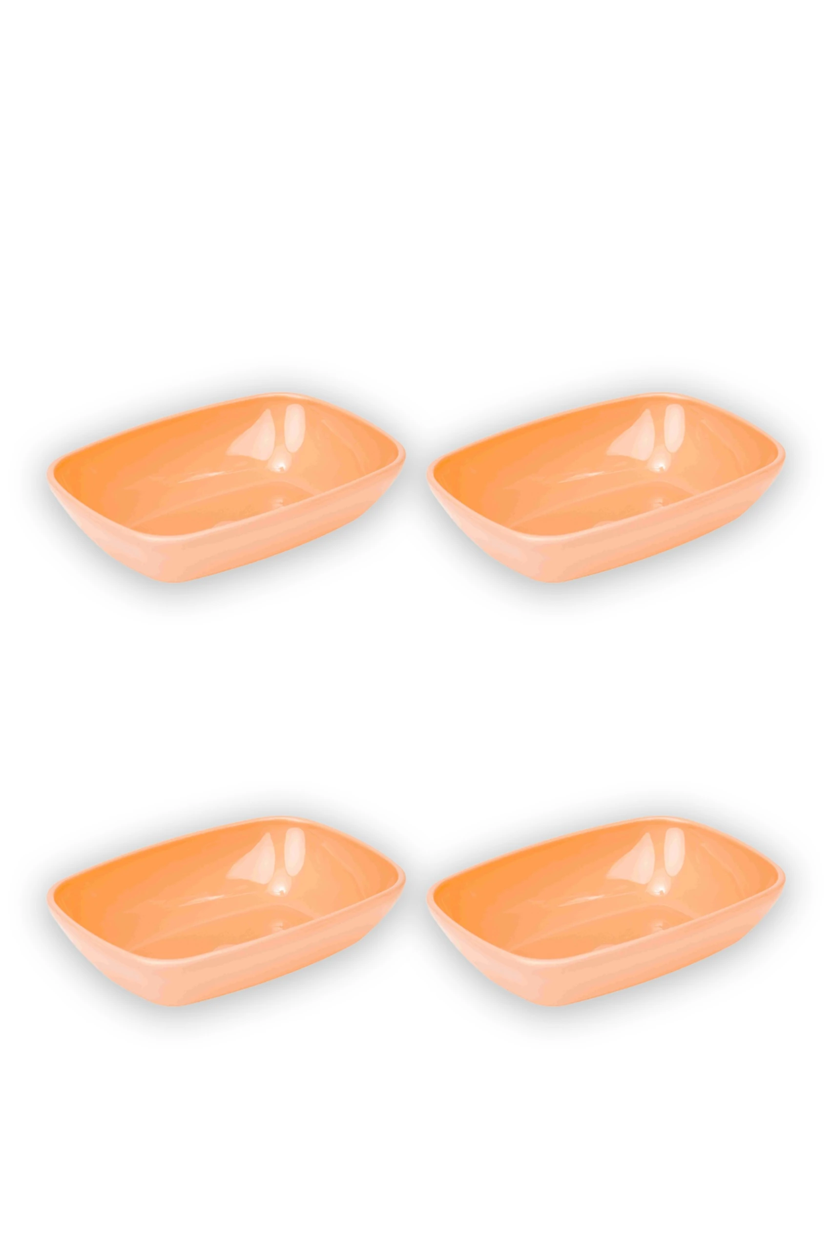 Bol Pătrat, 16 cm (4 Buc) - Somon