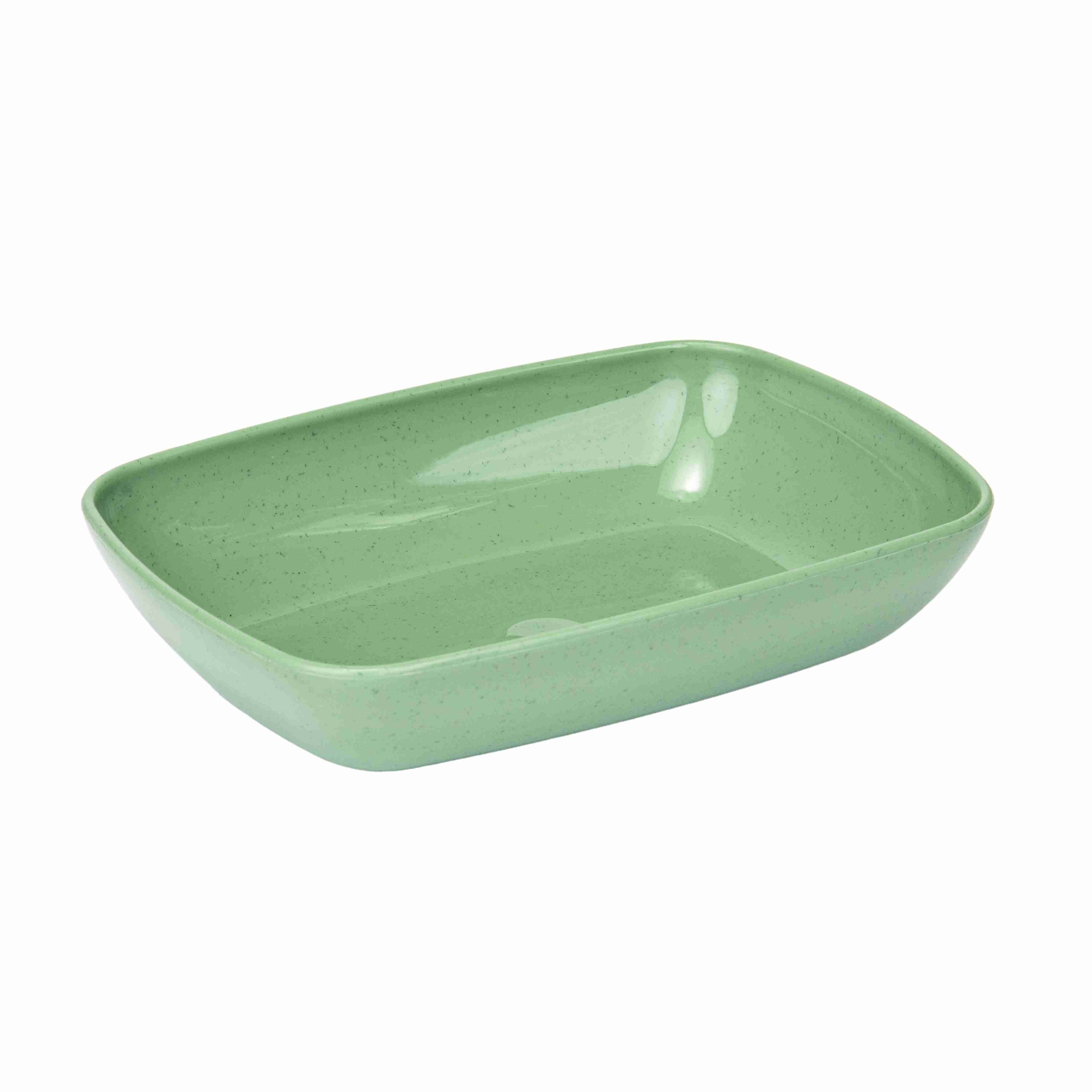 Bol Pătrat, 14 cm - Verde