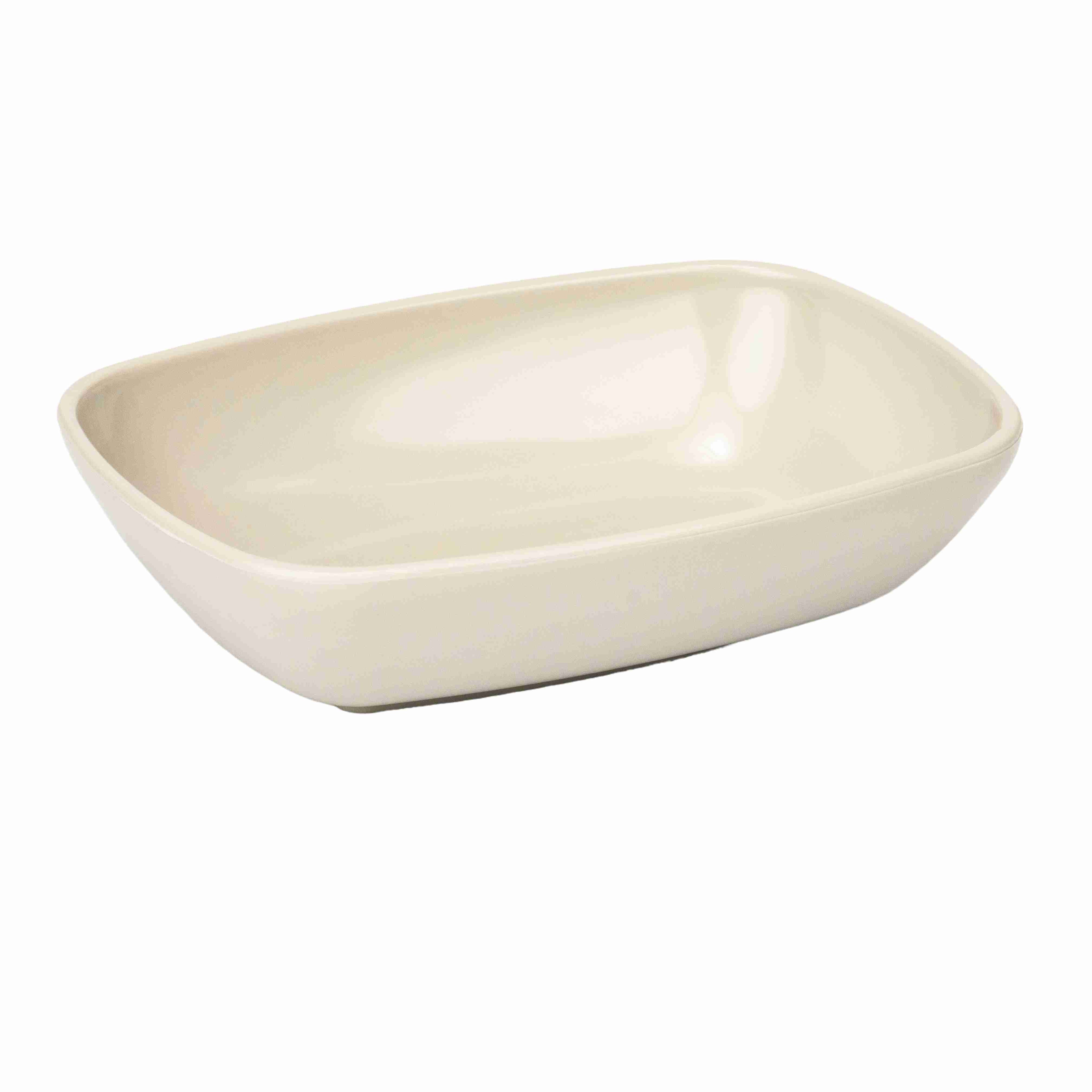 Bol Pătrat, 16 cm - Bej