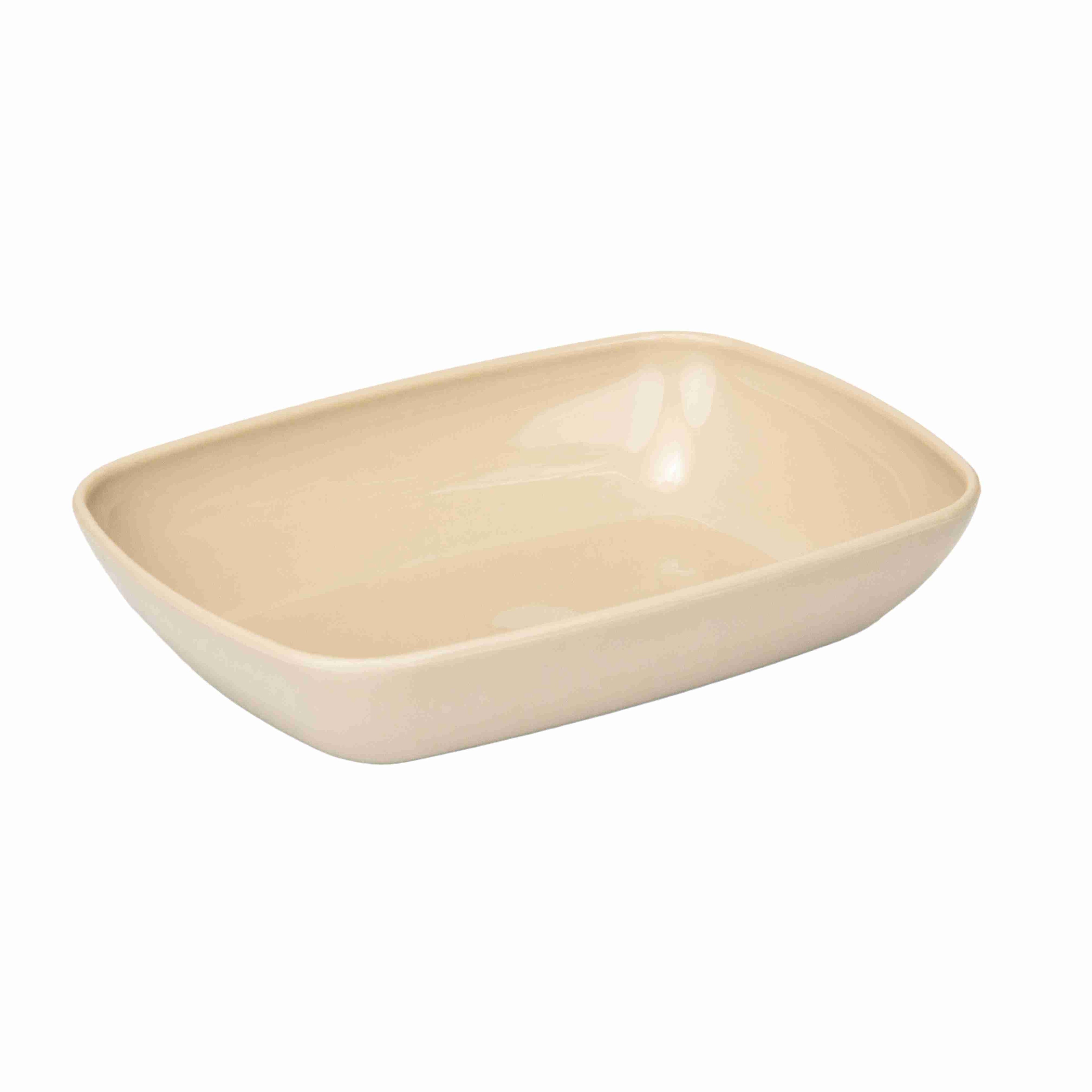 Bol Pătrat, 14 cm - Bej