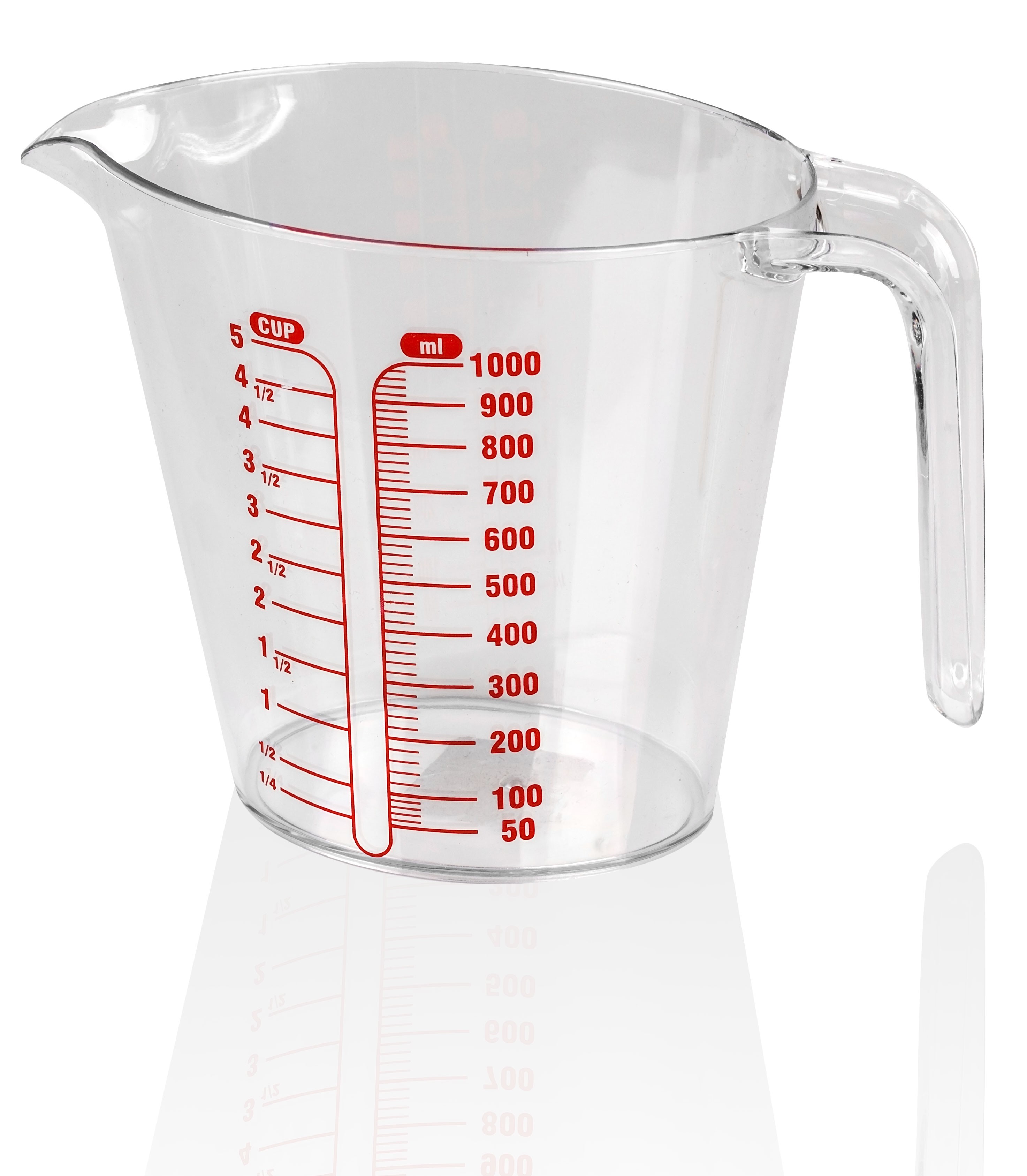 Cana gradata NEON  1000 ml - Transparent