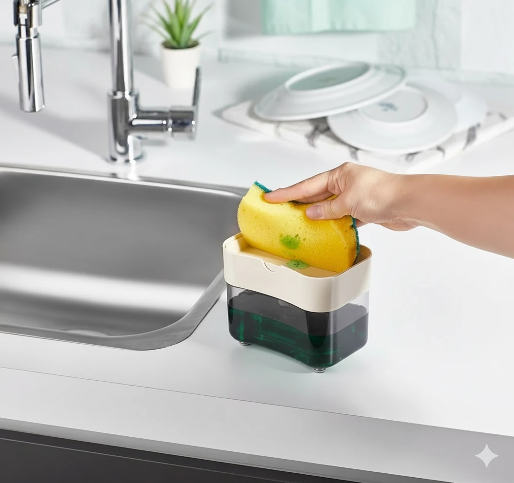 SB-764 Dozator de Săpun cu Compartiment pentru Burete - 24 Buc.